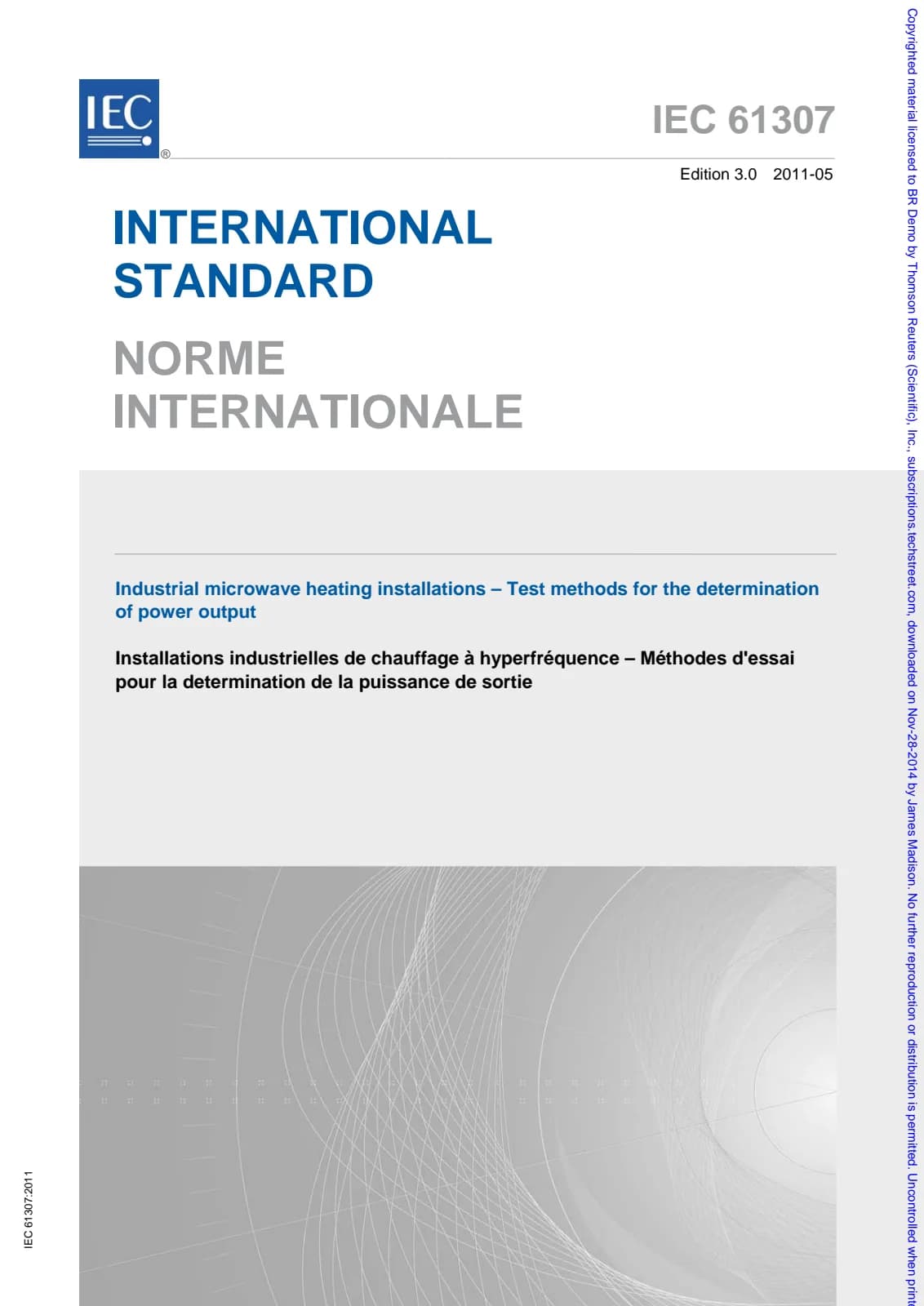 Первая страница стандарта IEC 61307:2011