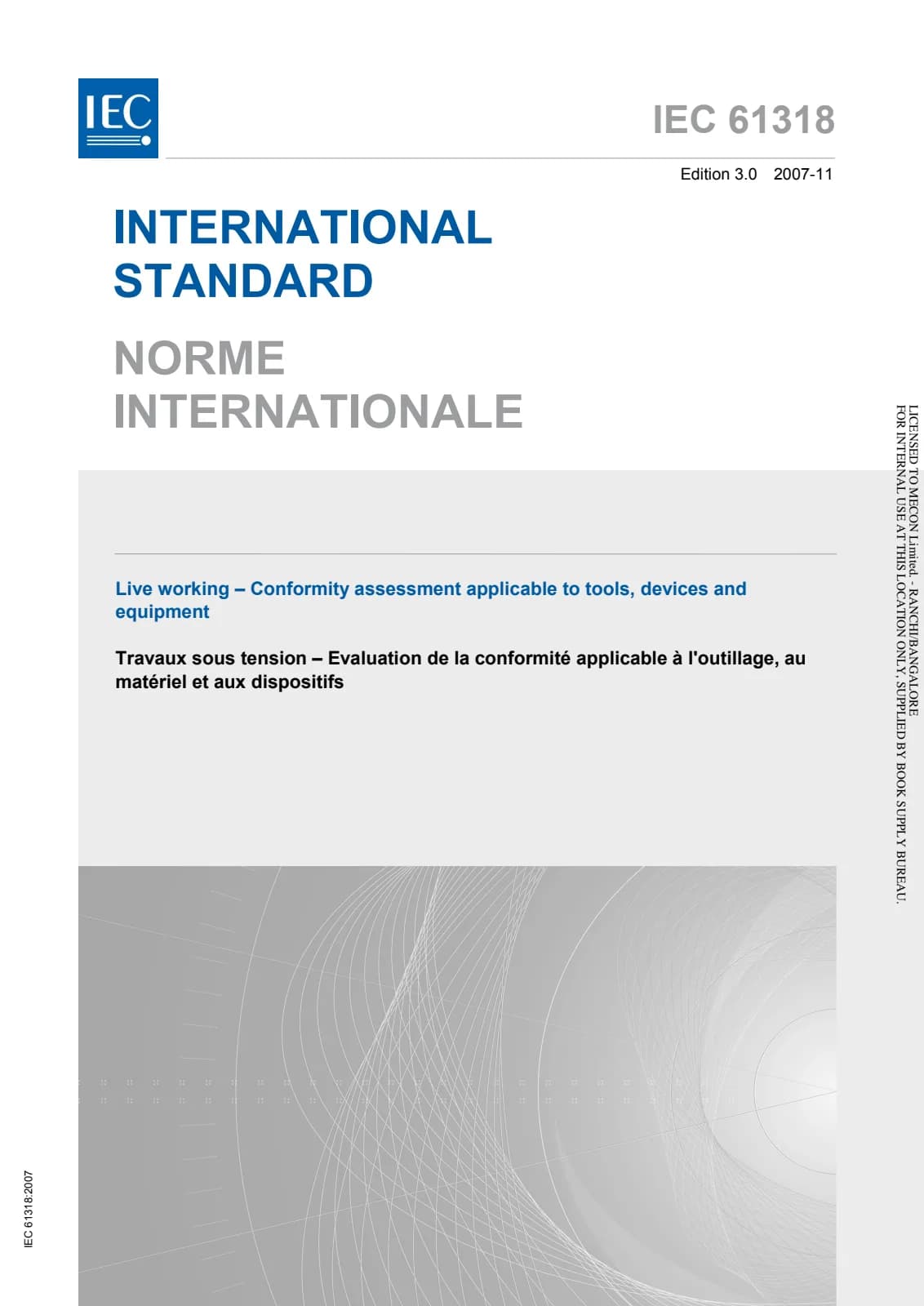 Первая страница стандарта IEC 61318:2007