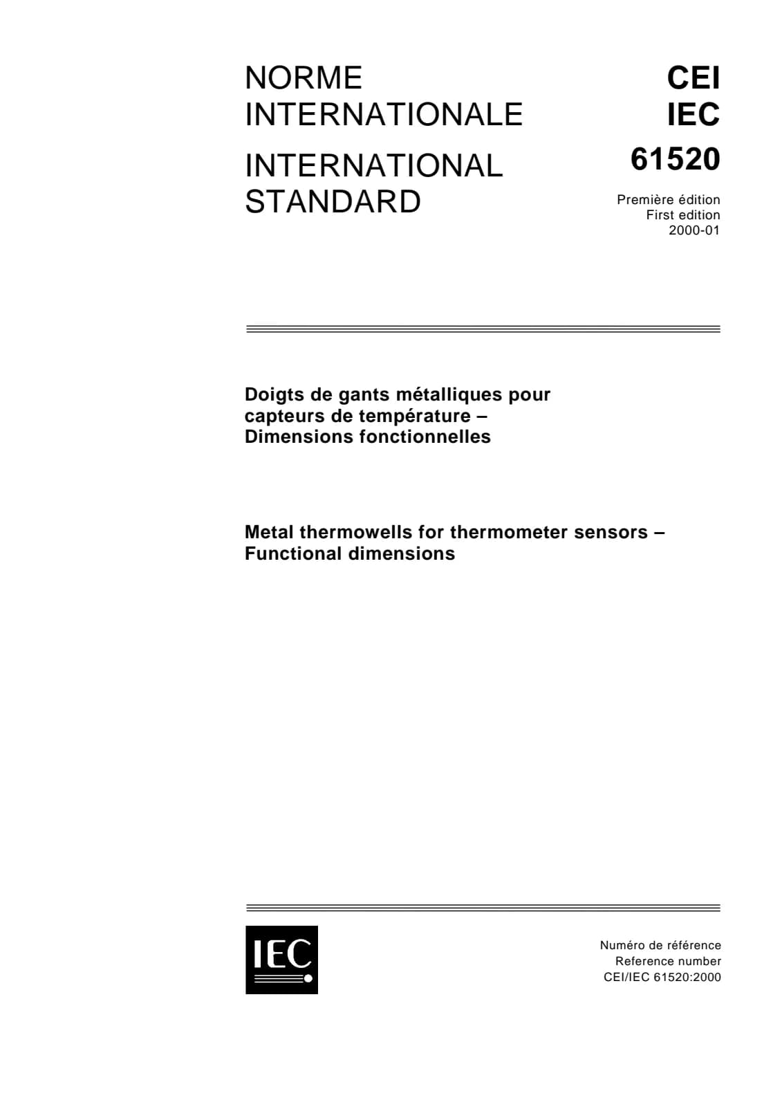 Первая страница стандарта IEC 61520:2000
