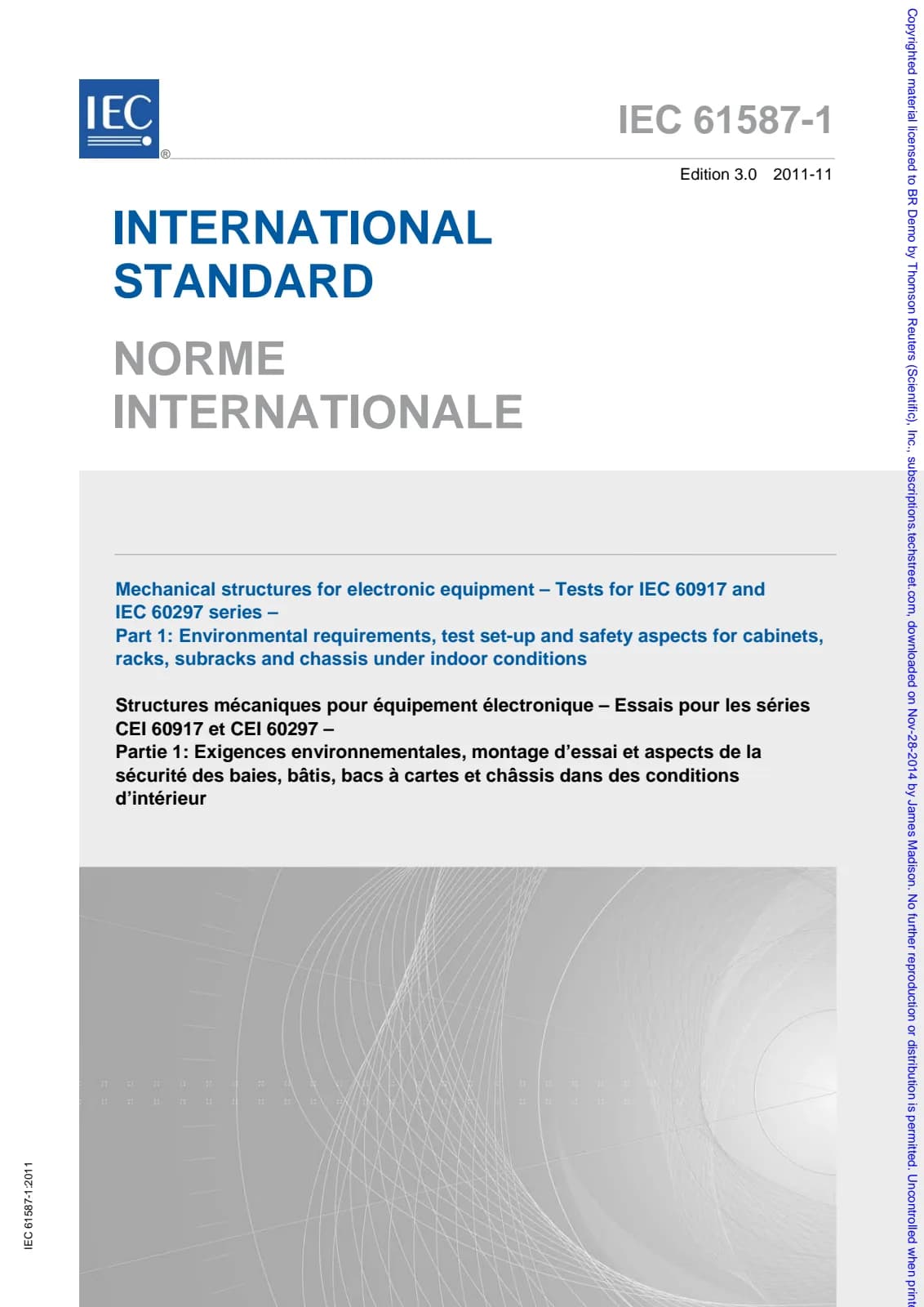 Первая страница стандарта IEC 61587-1:2011