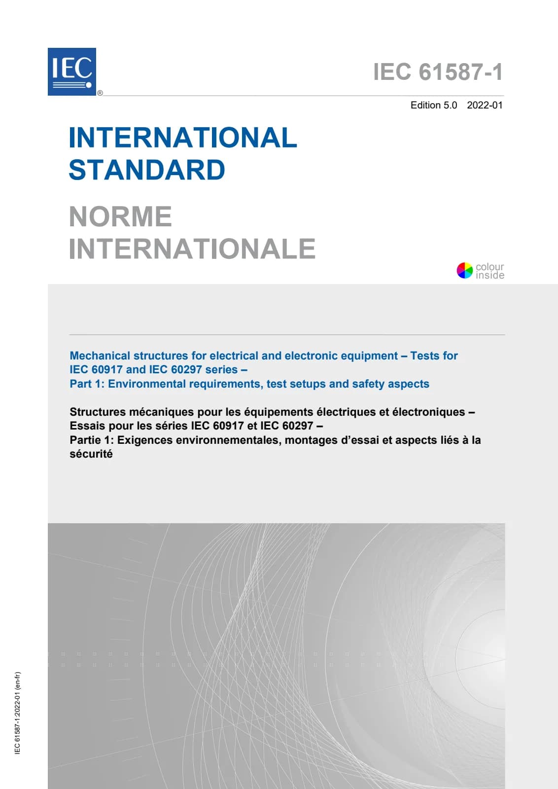 Первая страница стандарта IEC 61587-1:2022