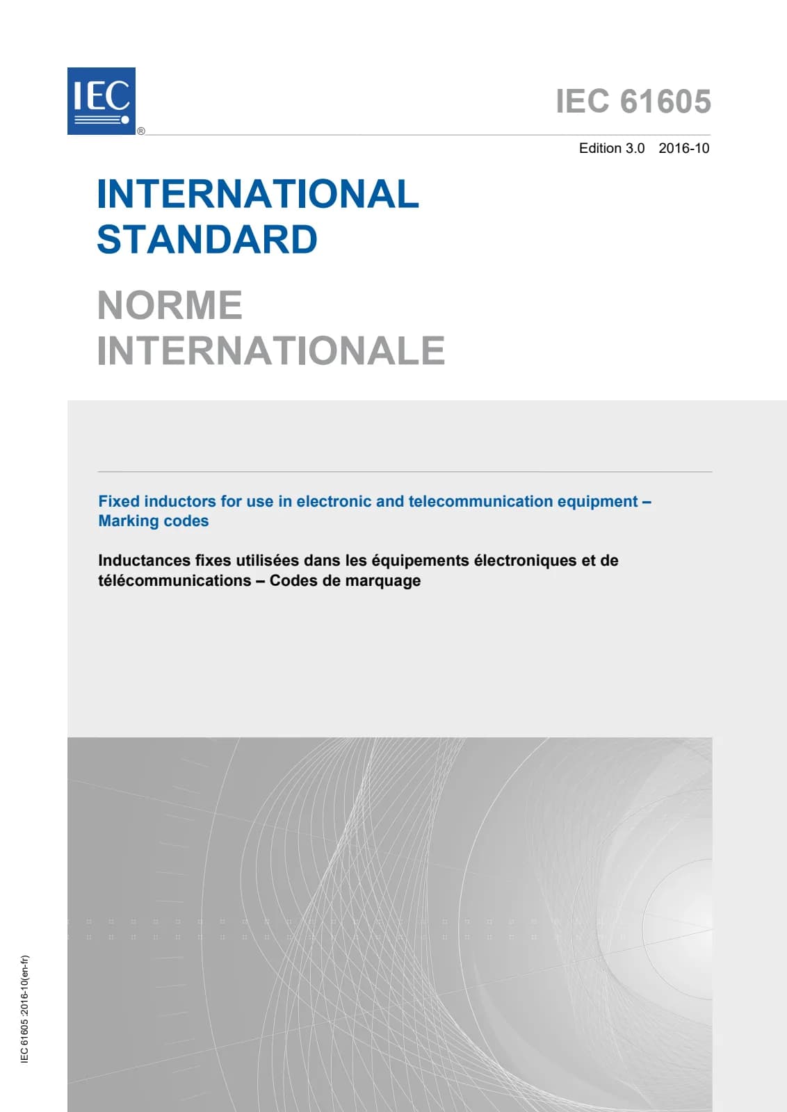Первая страница стандарта IEC 61605:2016