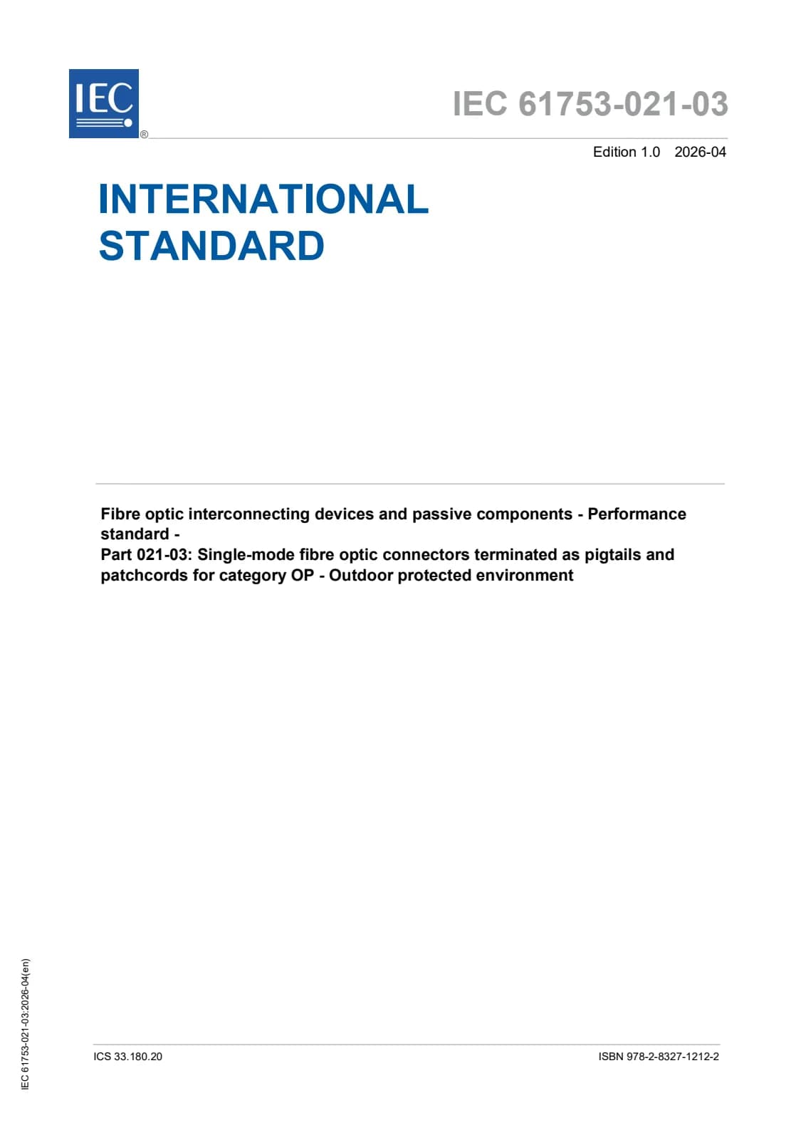 Первая страница стандарта IEC 61753-021-03:2026