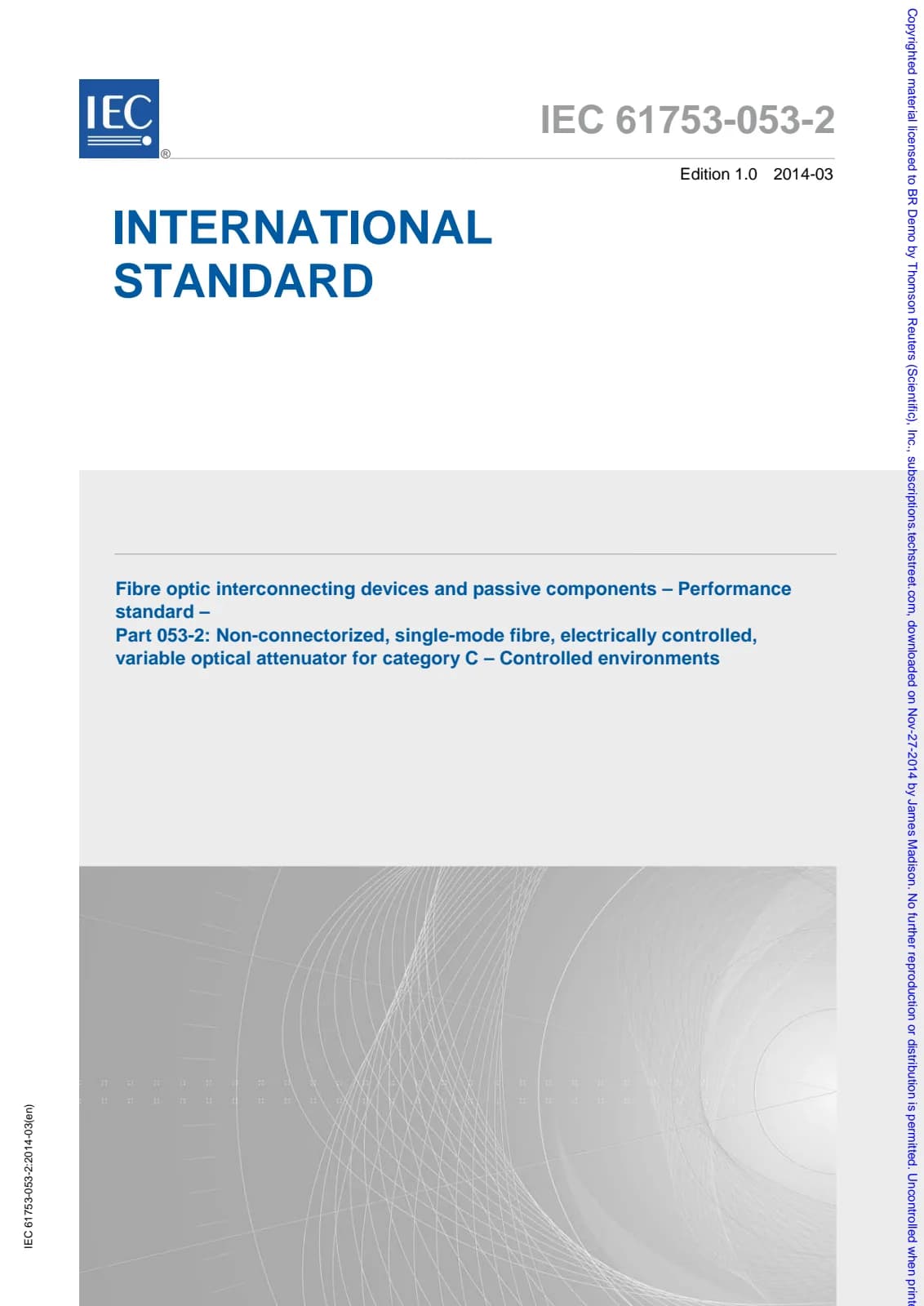 Первая страница стандарта IEC 61753-053-2:2014