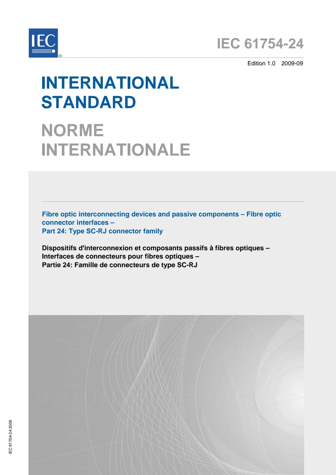 Первая страница стандарта IEC 61754-24:2009