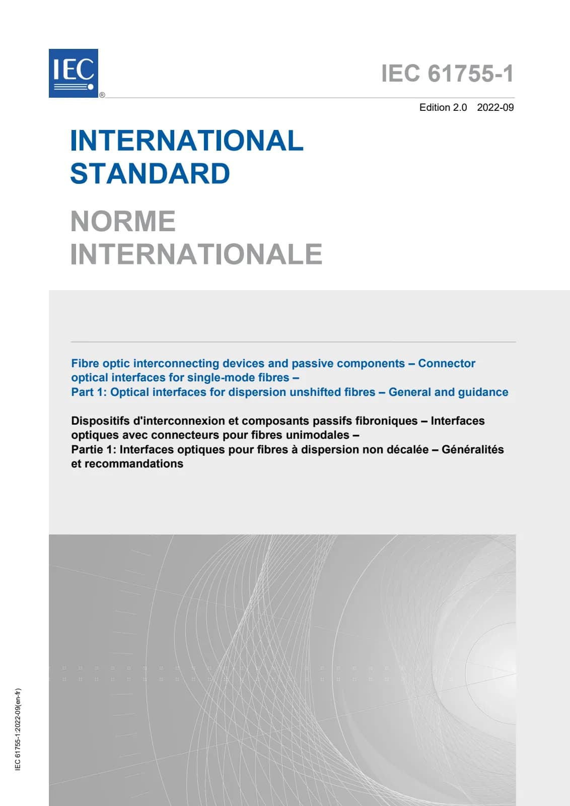 Первая страница стандарта IEC 61755-1:2022