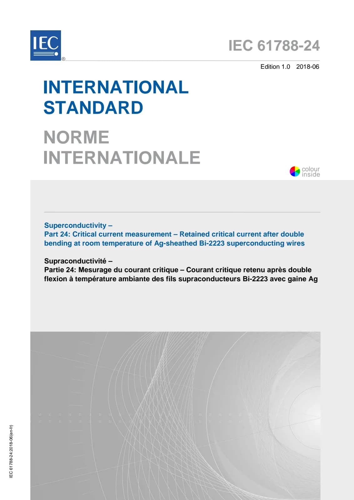 Первая страница стандарта IEC 61788-24:2018