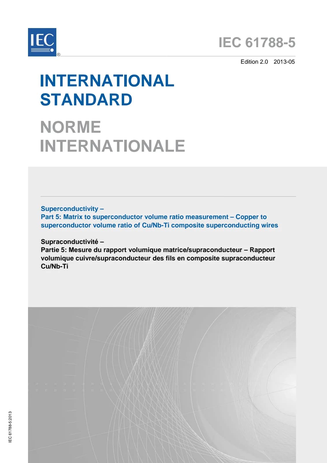 Первая страница стандарта IEC 61788-5:2013