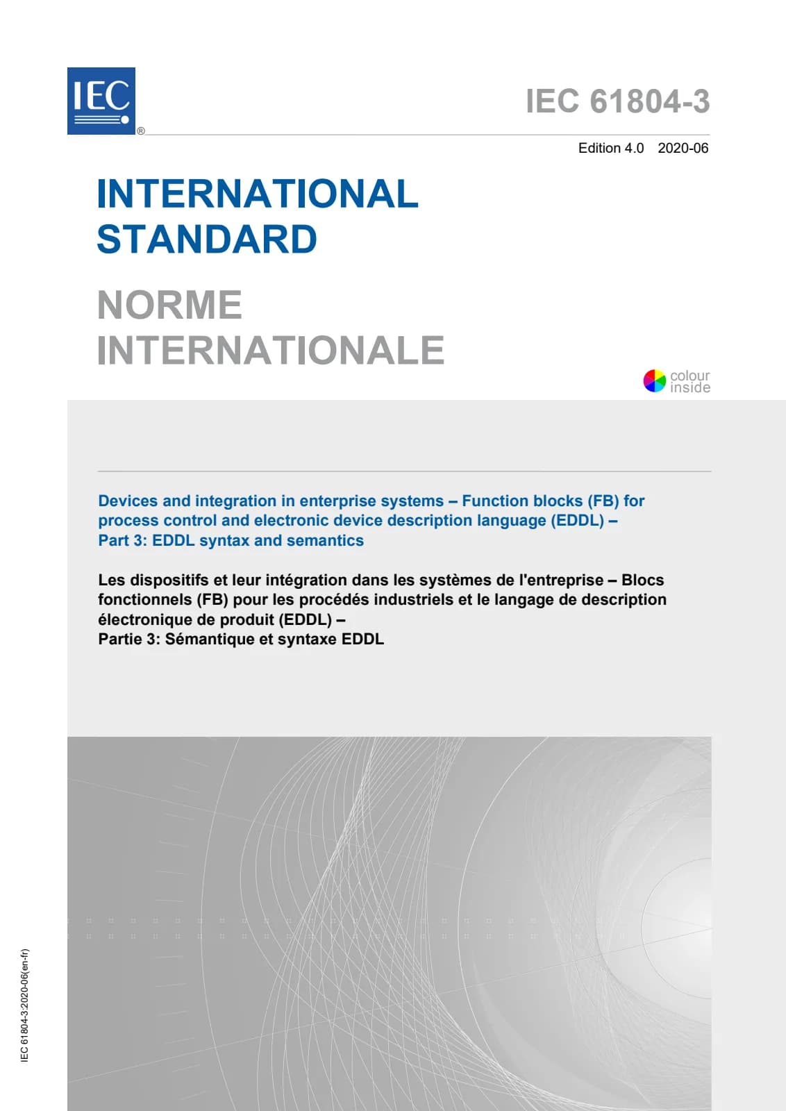 Первая страница стандарта IEC 61804-3:2020