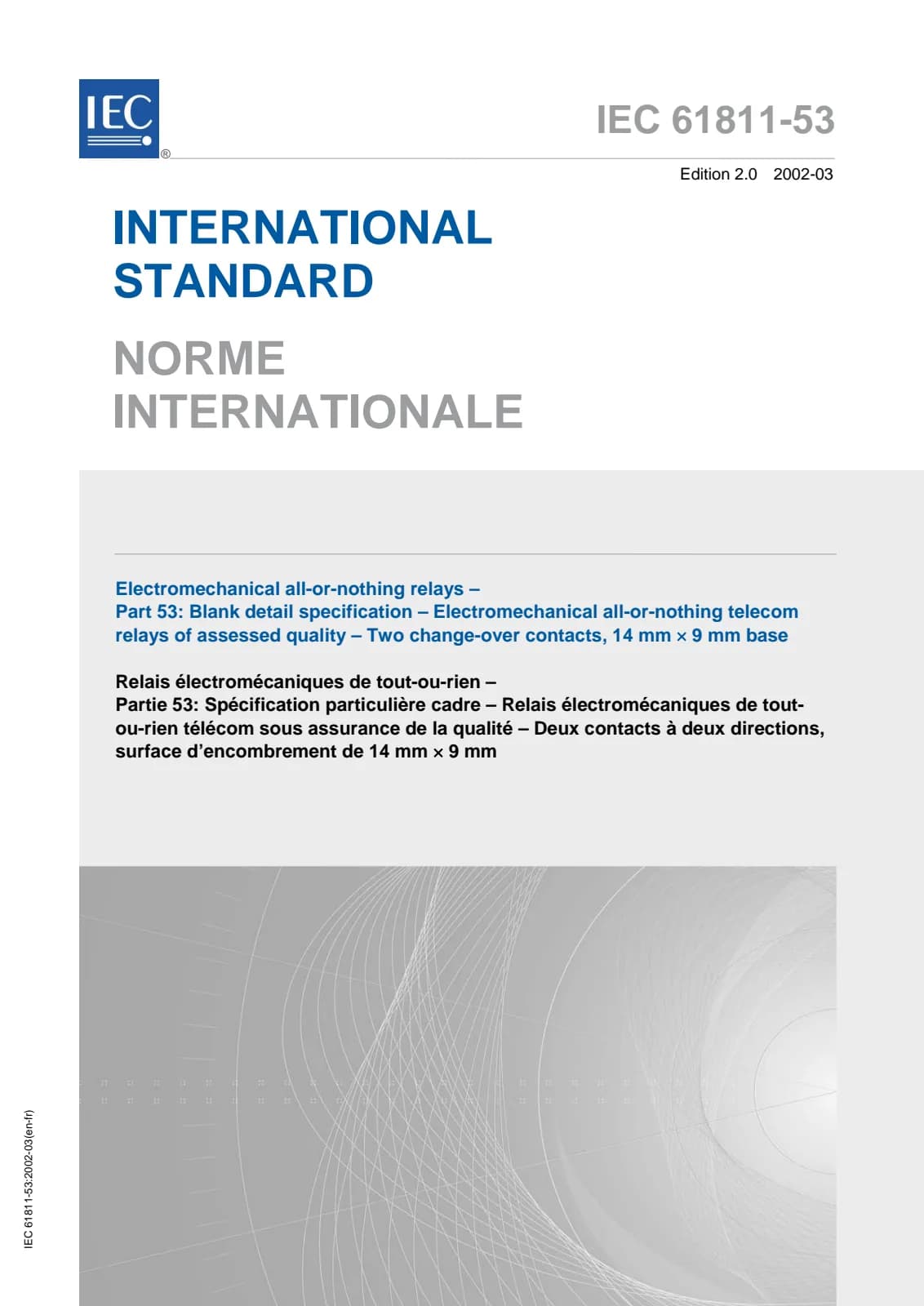 Первая страница стандарта IEC 61811-53:2002