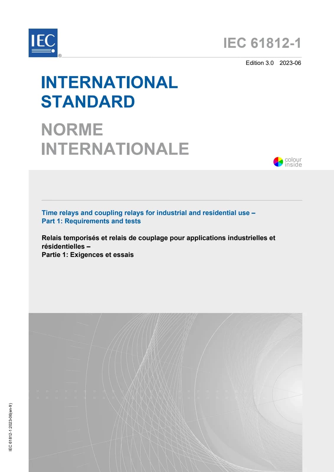 Первая страница стандарта IEC 61812-1:2023