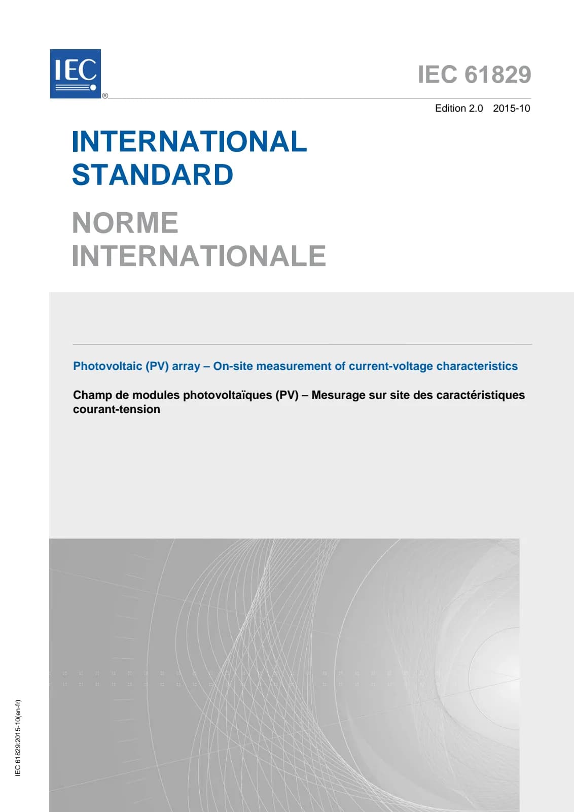 Первая страница стандарта IEC 61829:2015