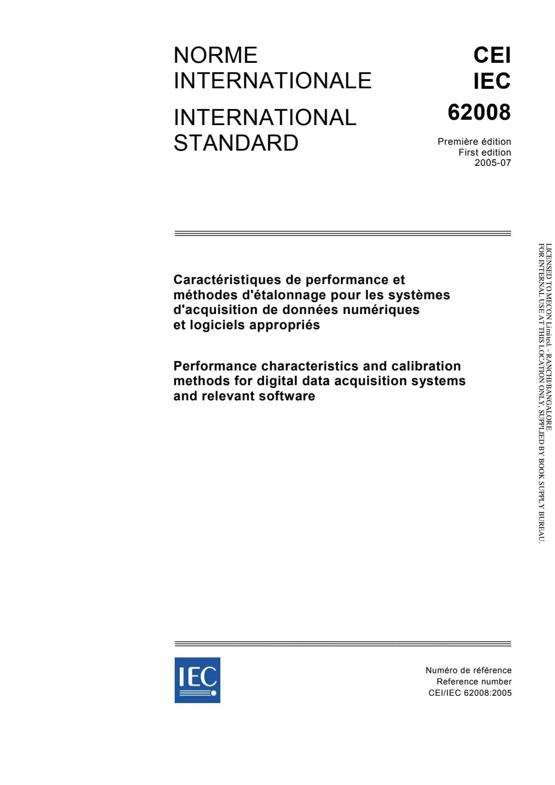 Первая страница стандарта IEC 62008:2005