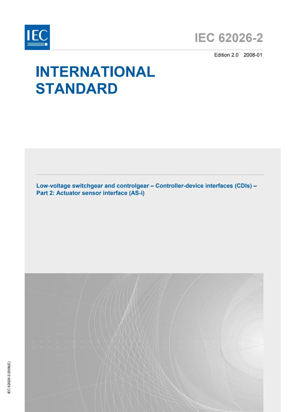 Первая страница стандарта IEC 62026-2:2008