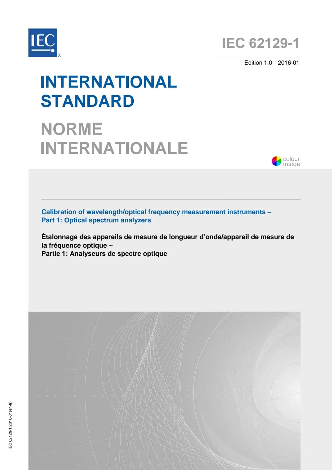 Первая страница стандарта IEC 62129-1:2016