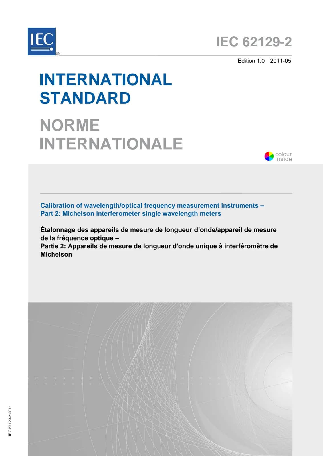Первая страница стандарта IEC 62129-2:2011