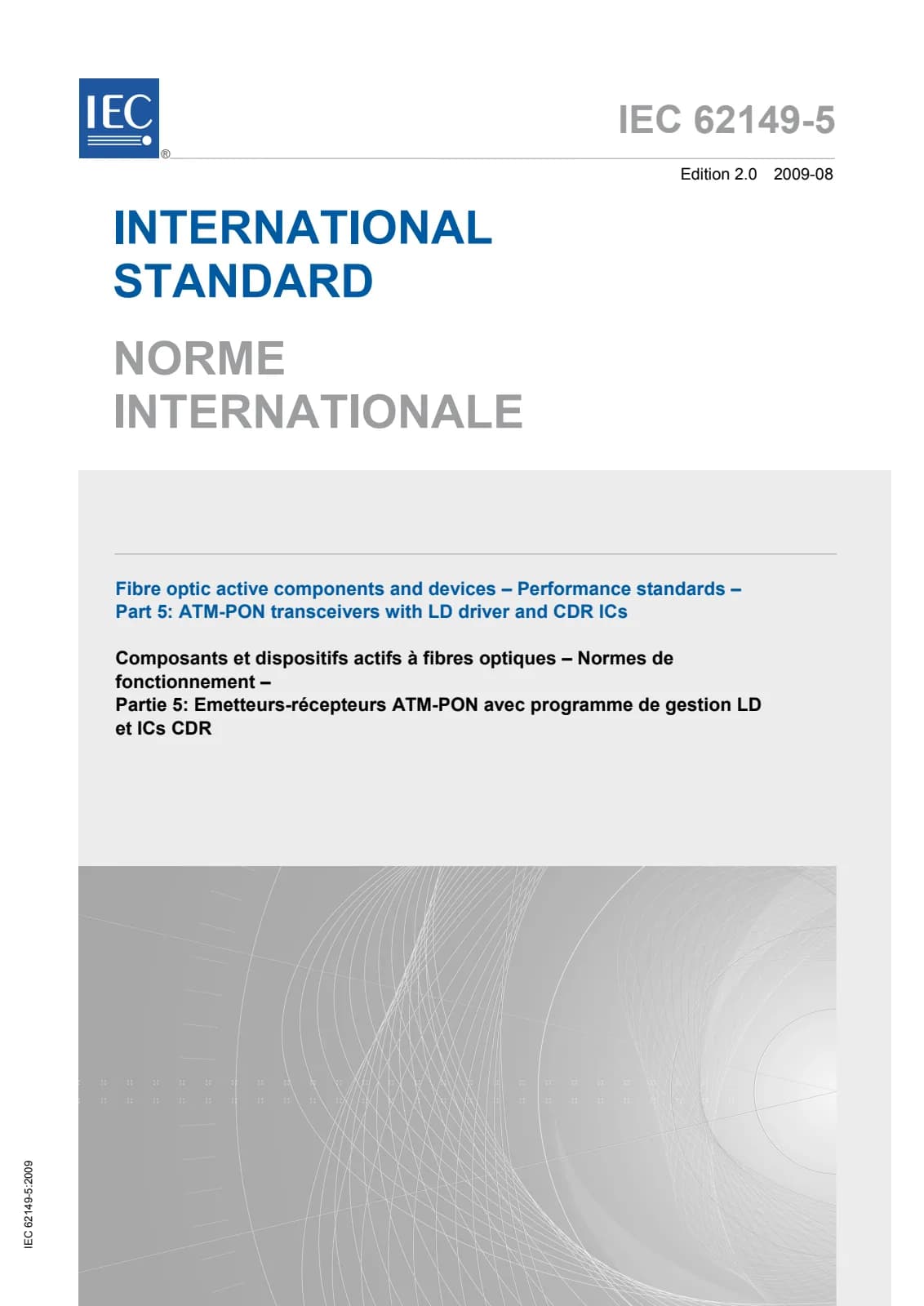 Первая страница стандарта IEC 62149-5:2009