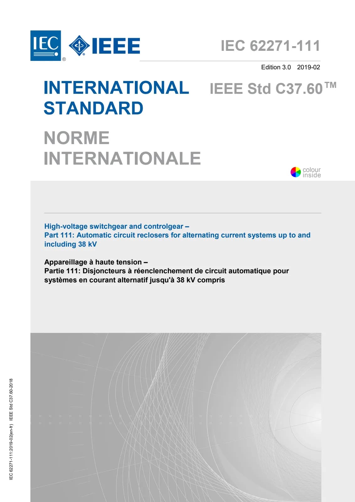 Первая страница стандарта IEC 62271-111:2019