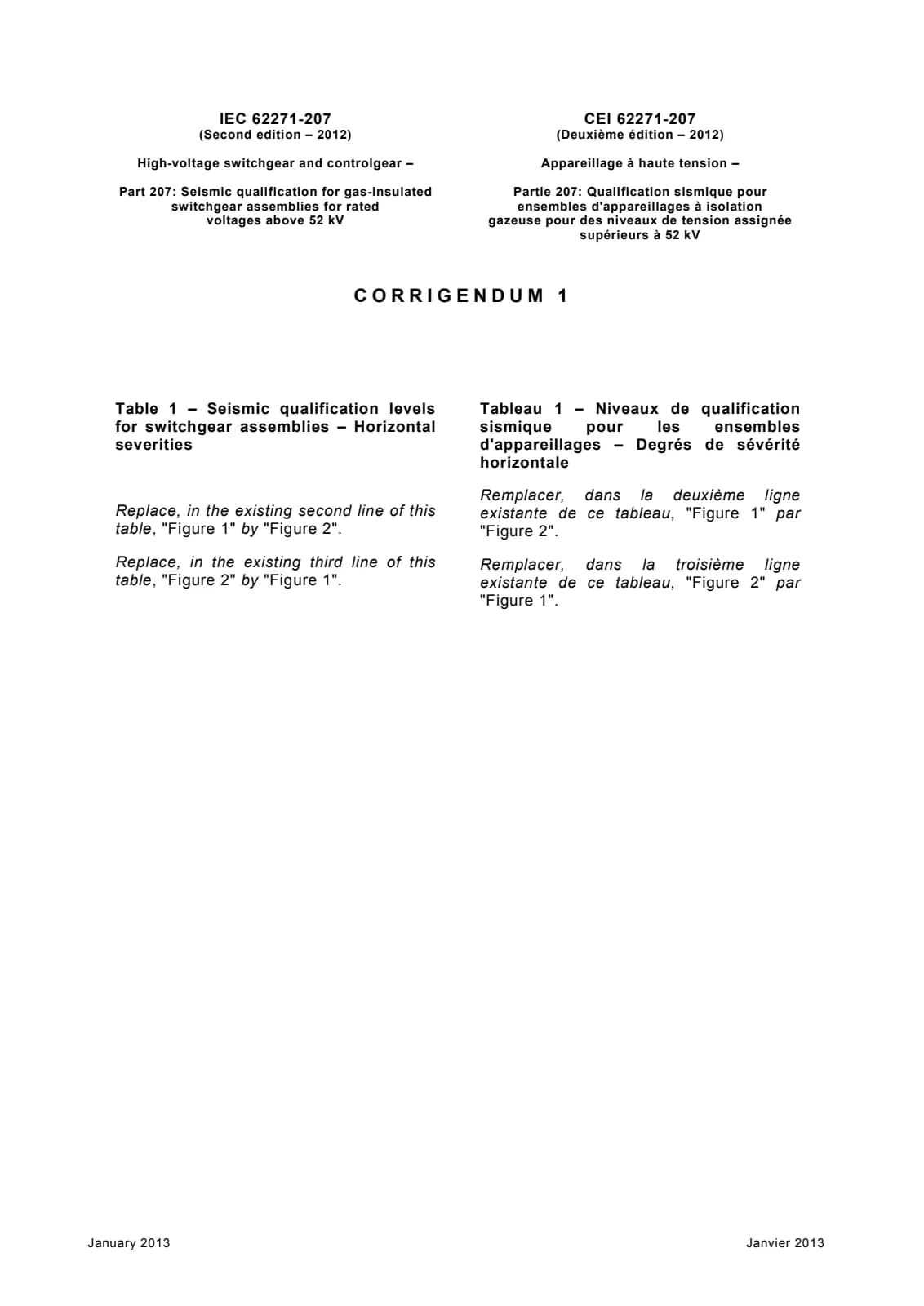 Первая страница стандарта IEC 62271-207:2012