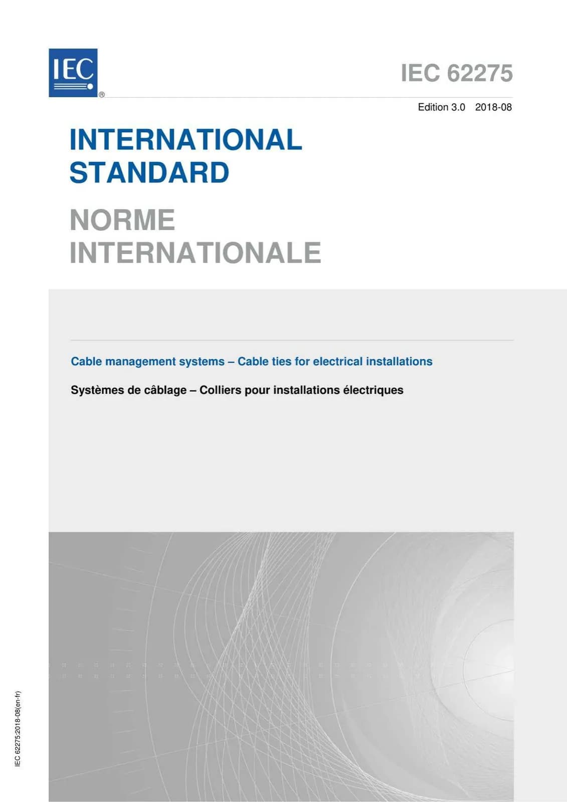 Первая страница стандарта IEC 62275:2018