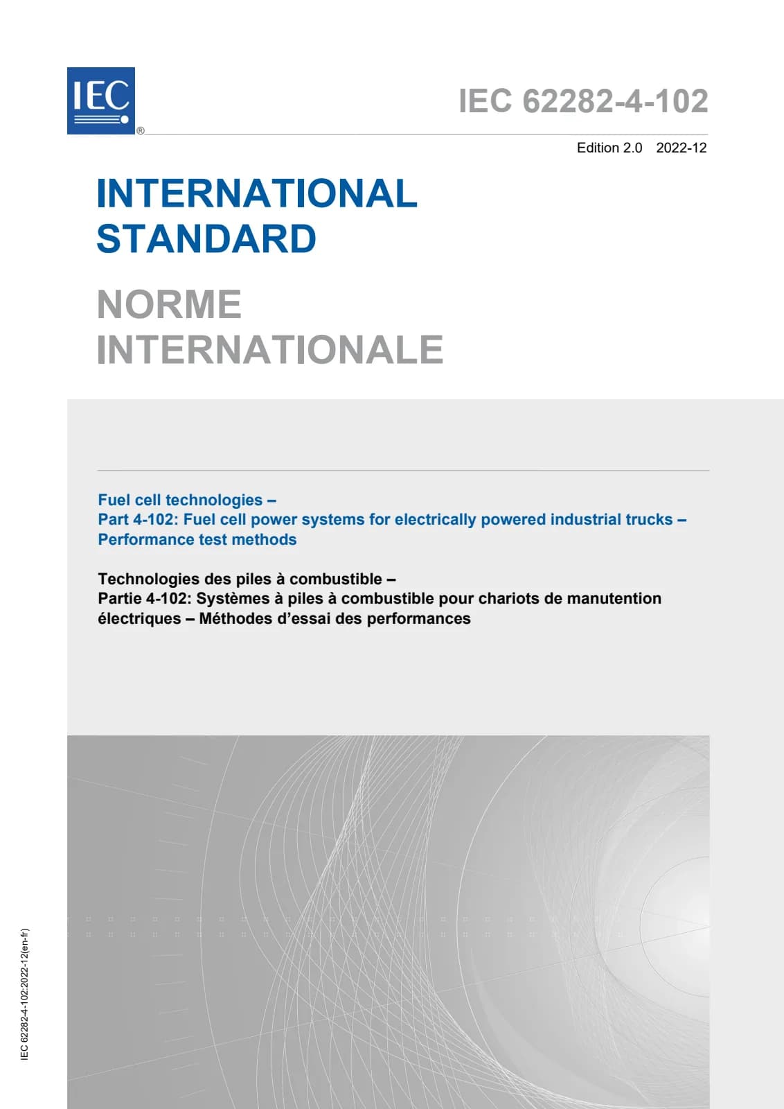Первая страница стандарта IEC 62282-4-102:2022