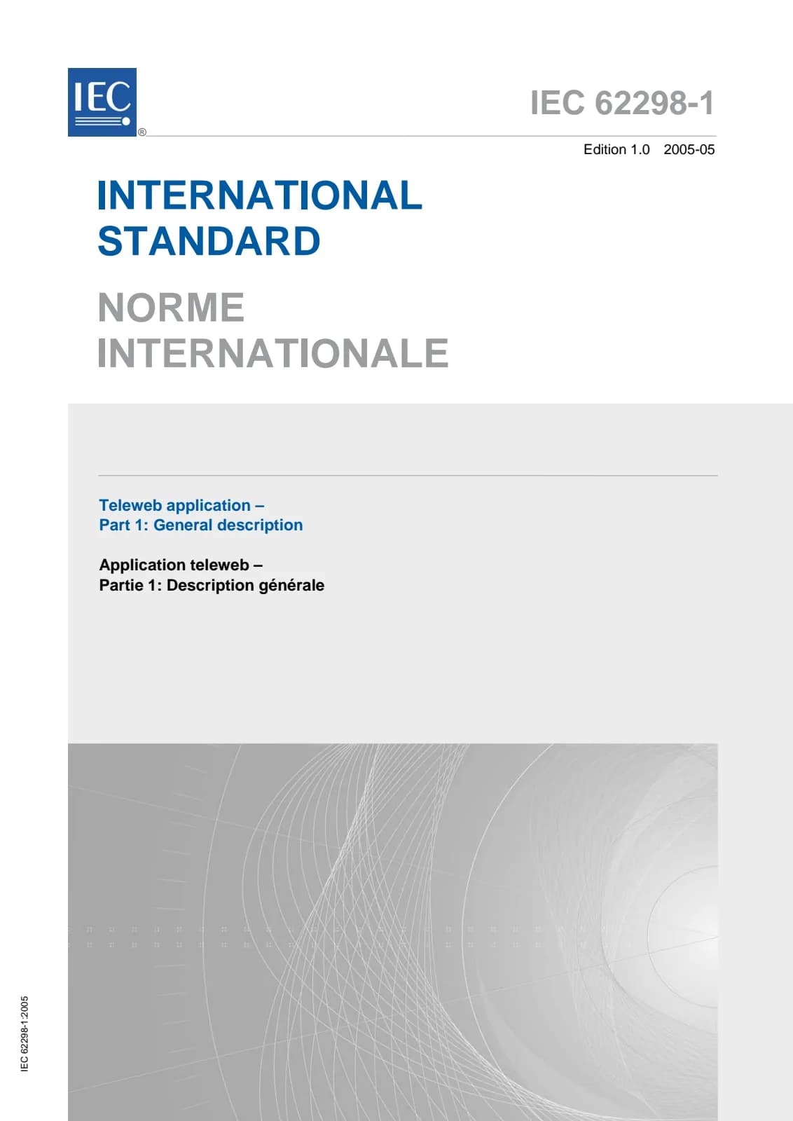 Первая страница стандарта IEC 62298-1:2005