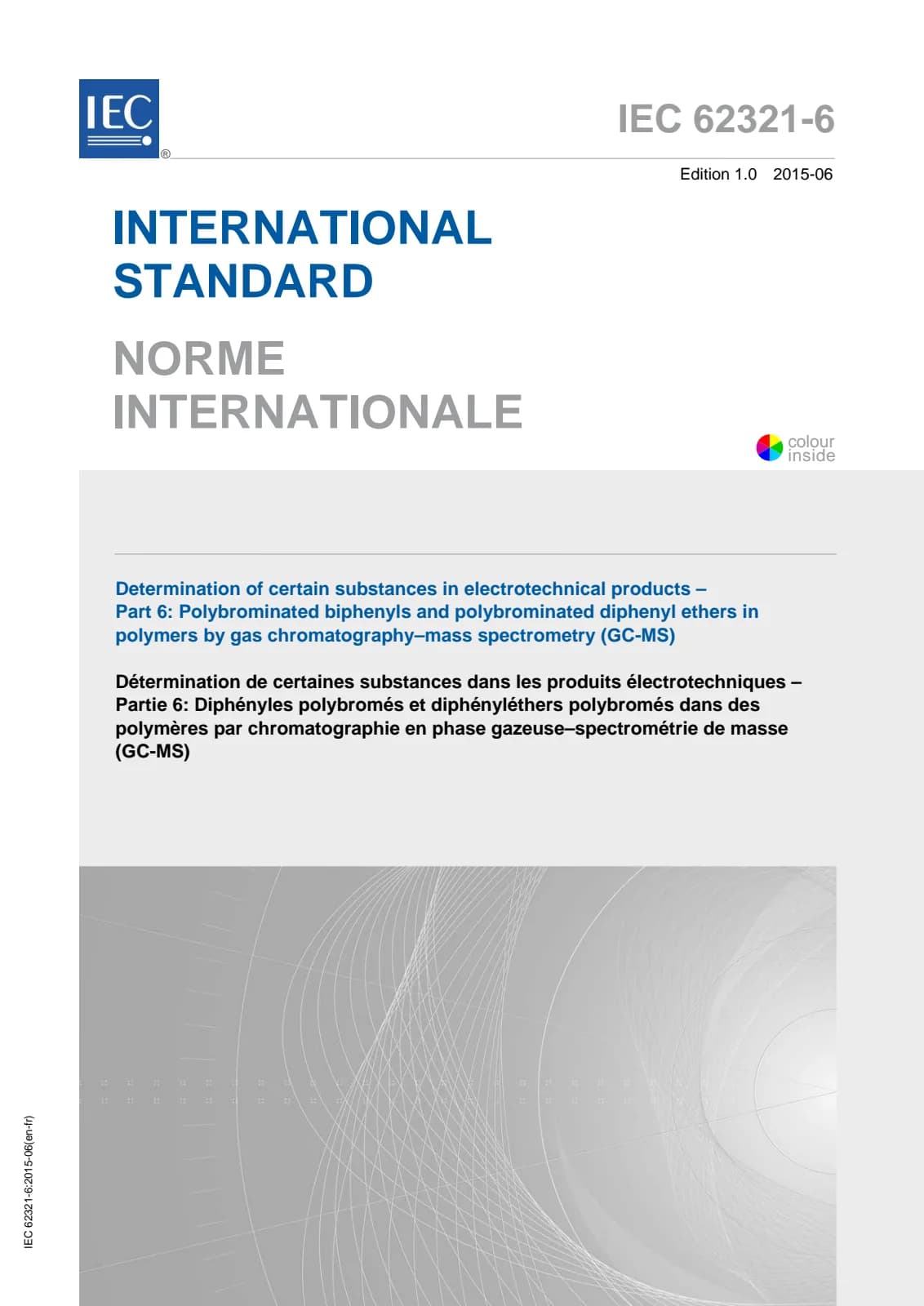Первая страница стандарта IEC 62321-6:2015