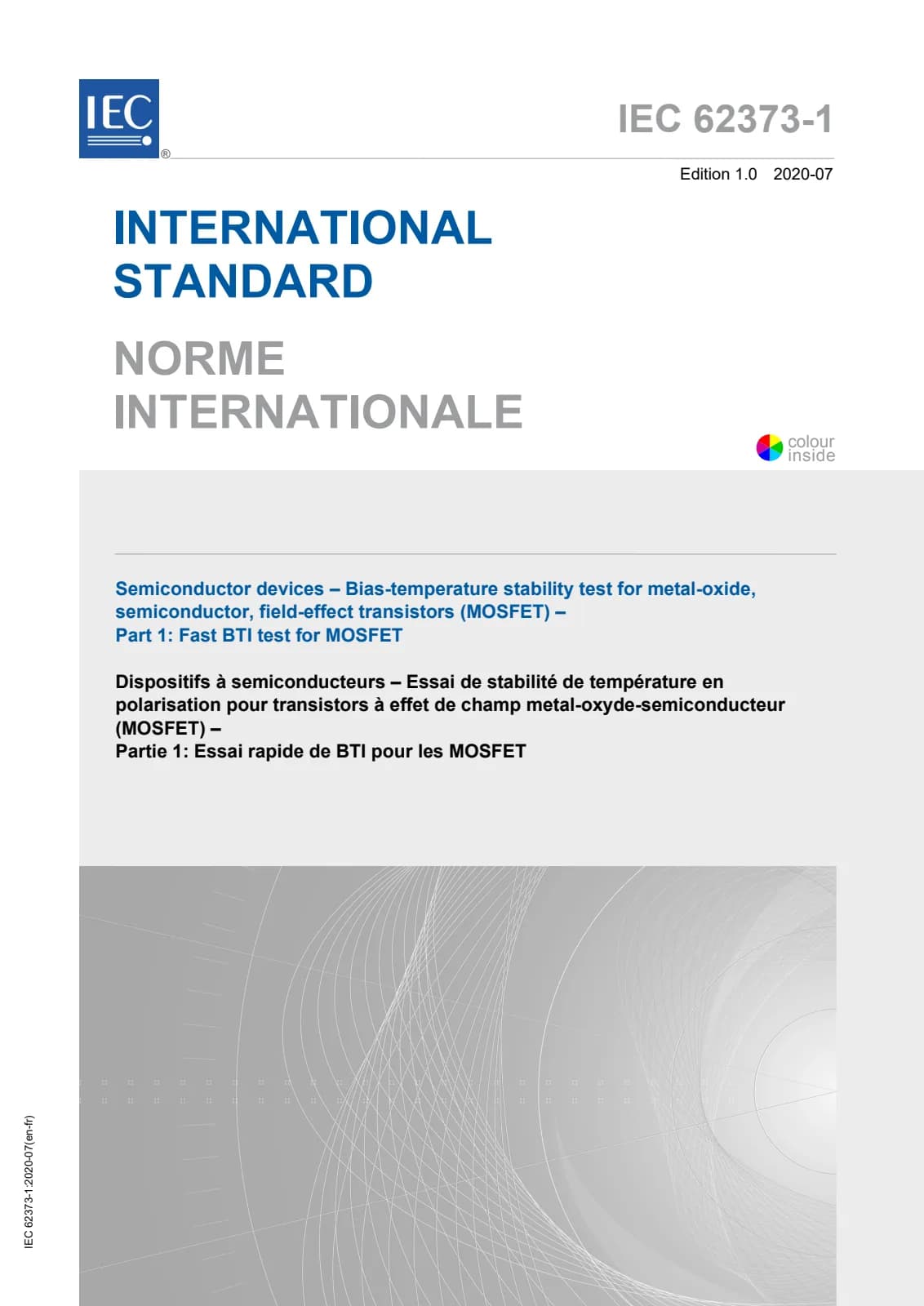 Первая страница стандарта IEC 62373-1:2020