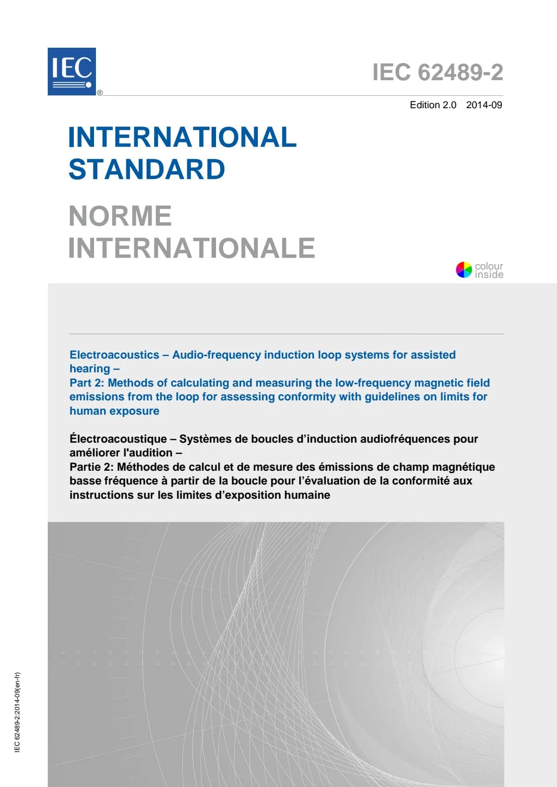 Первая страница стандарта IEC 62489-2:2014