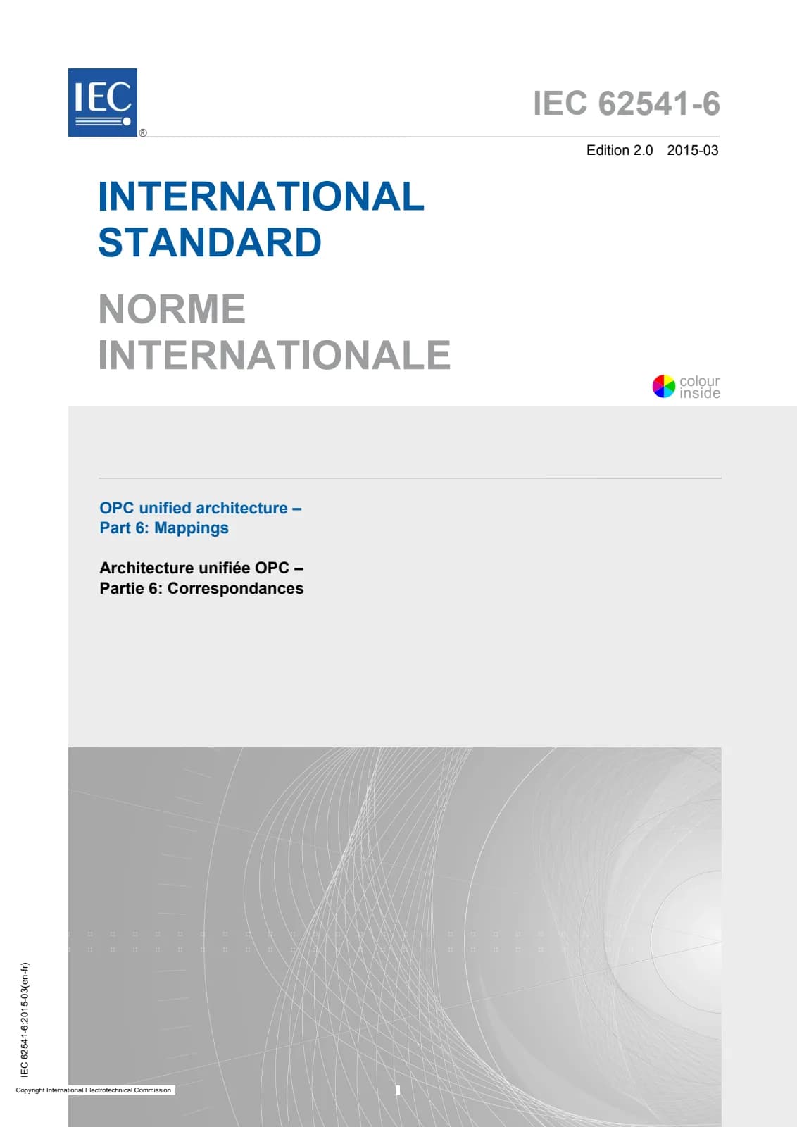 Первая страница стандарта IEC 62541-6:2015