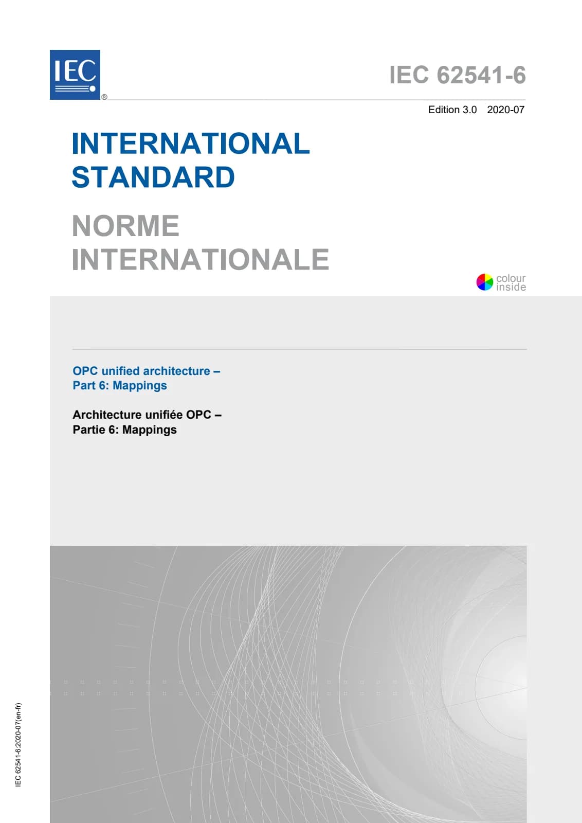 Первая страница стандарта IEC 62541-6:2020
