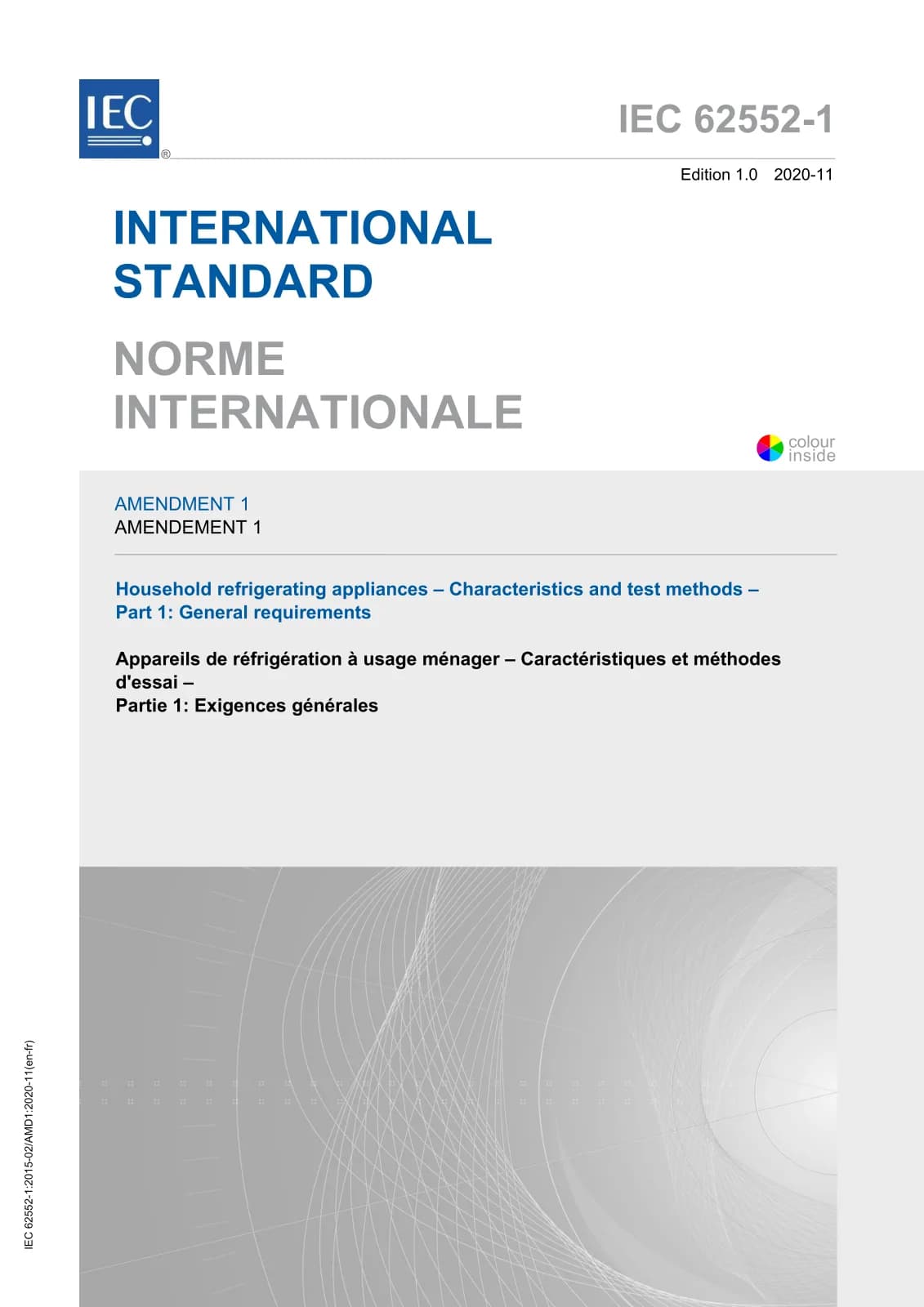 Первая страница стандарта IEC 62552-1:2015