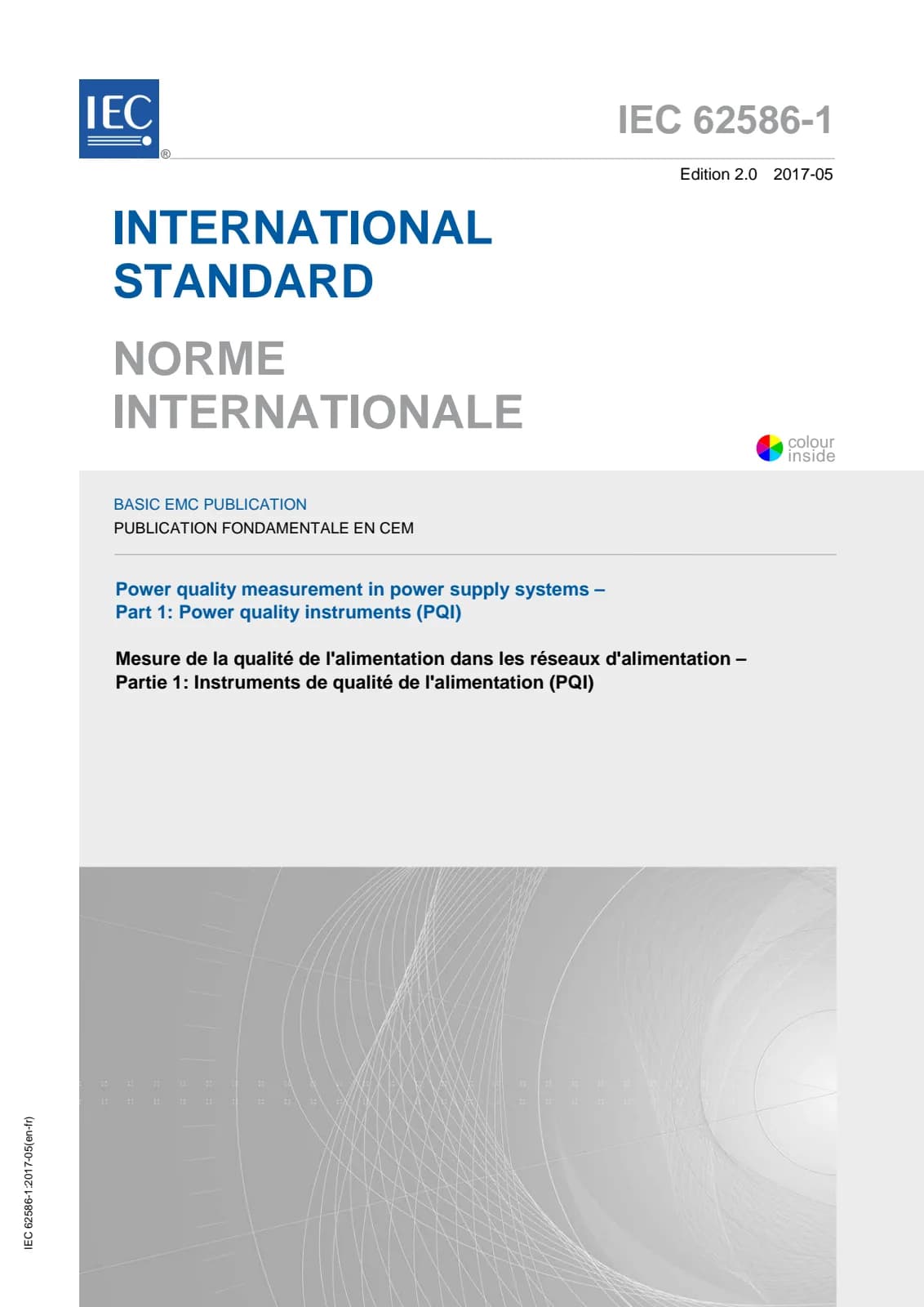 Первая страница стандарта IEC 62586-1:2017