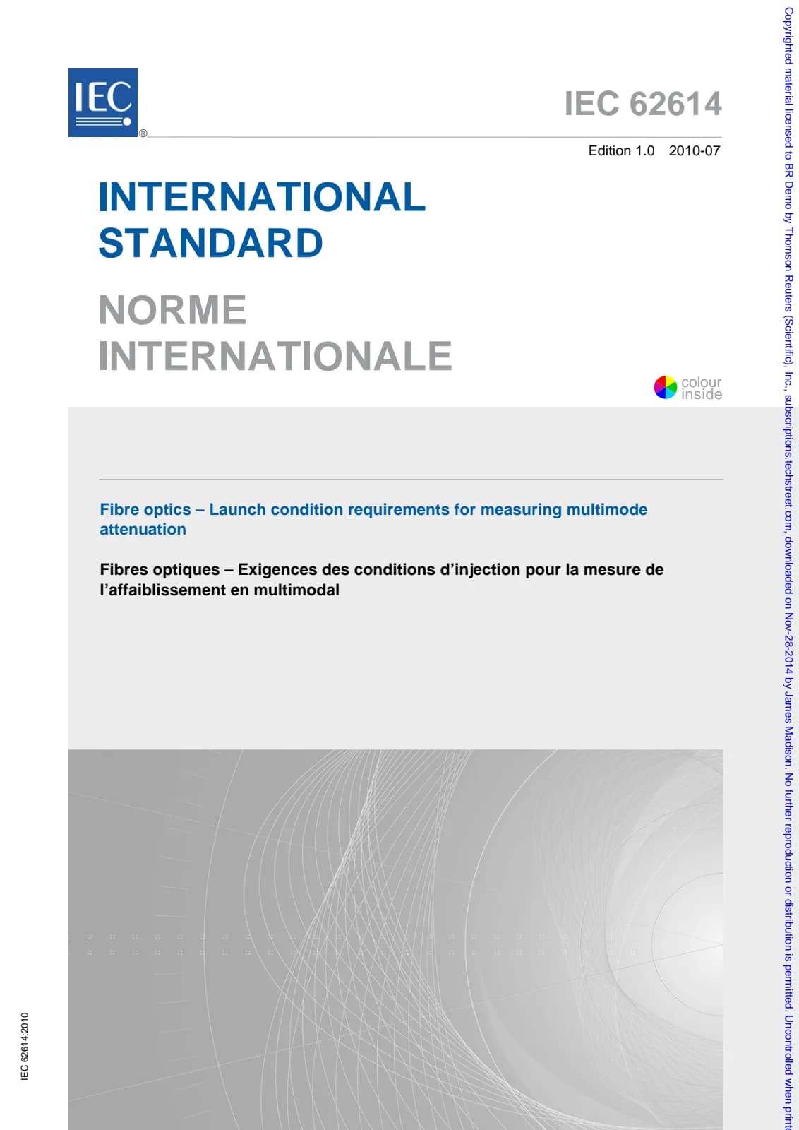 Первая страница стандарта IEC 62614:2010