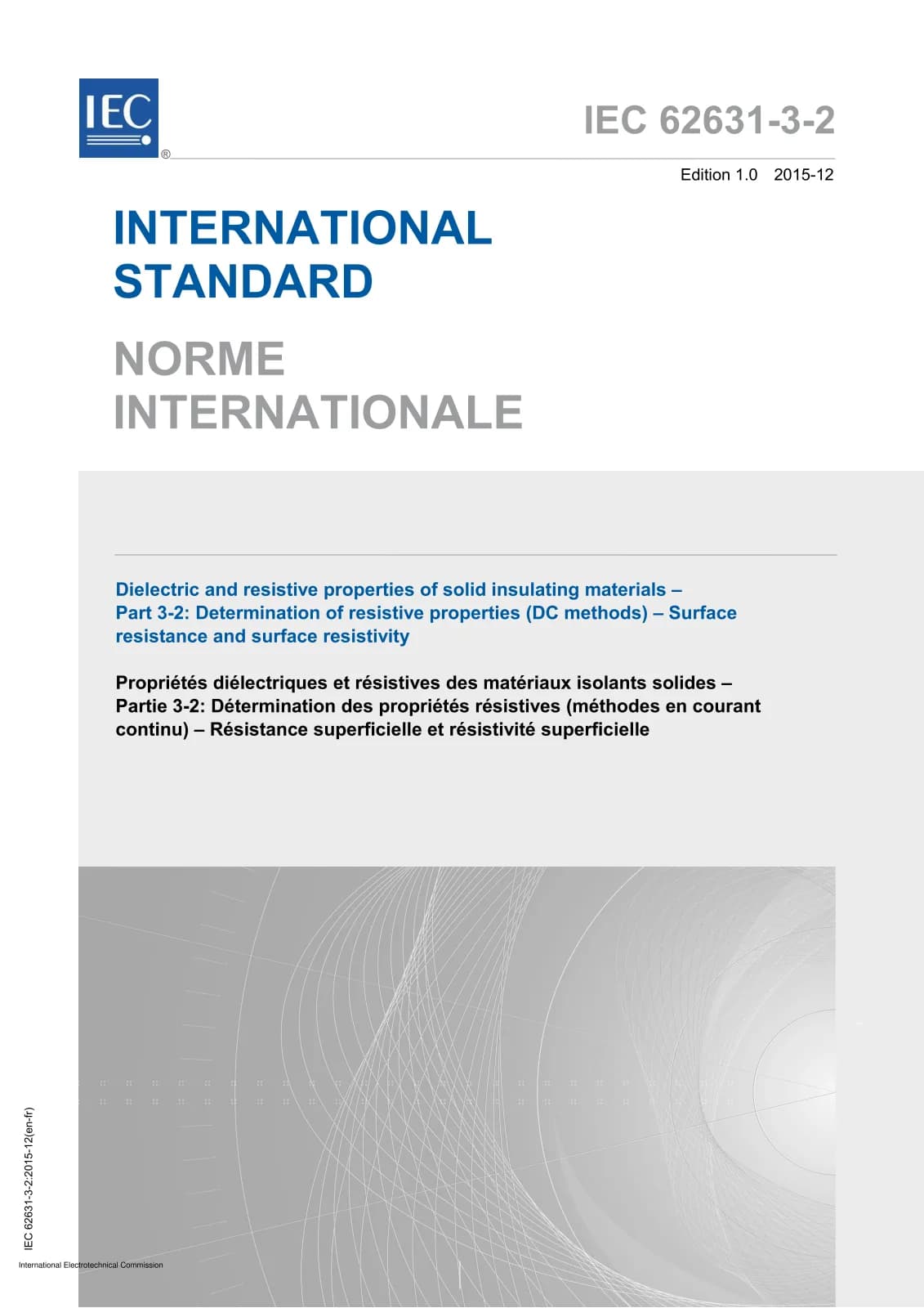 Первая страница стандарта IEC 62631-3-2:2015