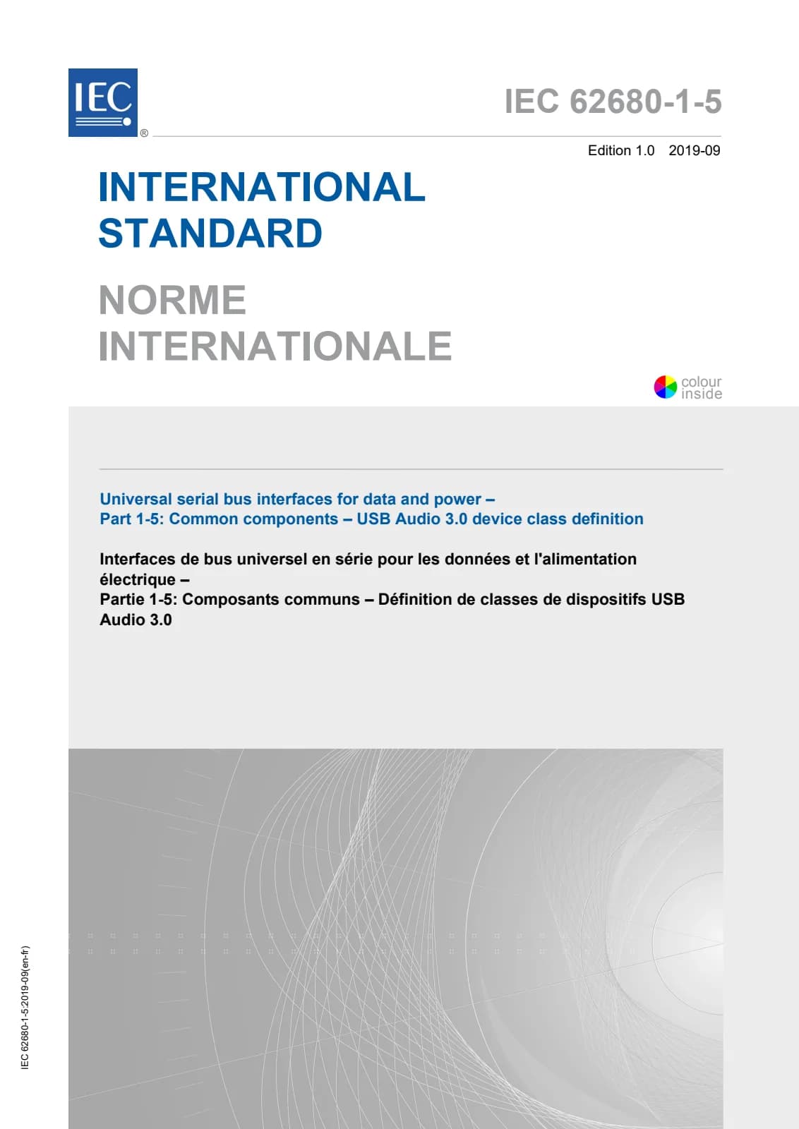 Первая страница стандарта IEC 62680-1-5:2019