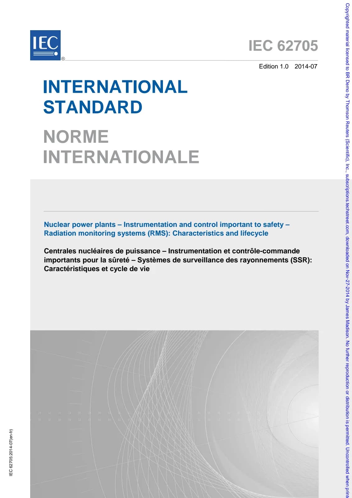 Первая страница стандарта IEC 62705:2014