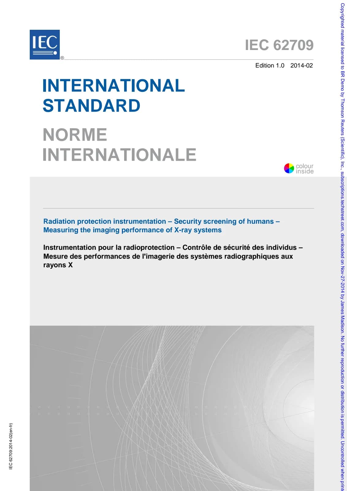 Первая страница стандарта IEC 62709:2014