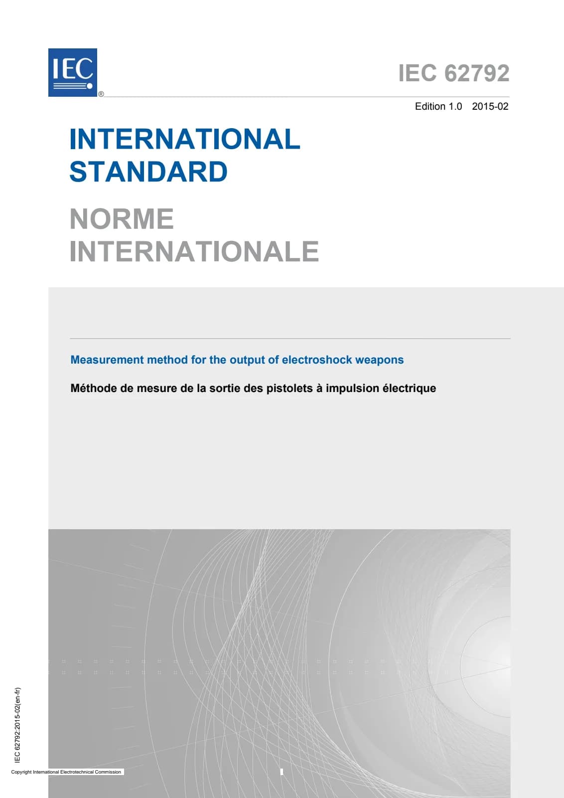 Первая страница стандарта IEC 62792:2015