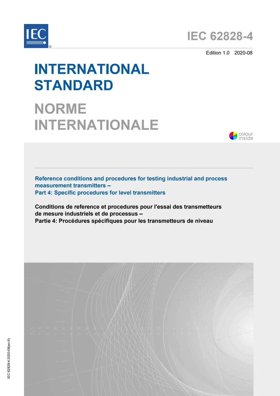 Первая страница стандарта IEC 62828-4:2020