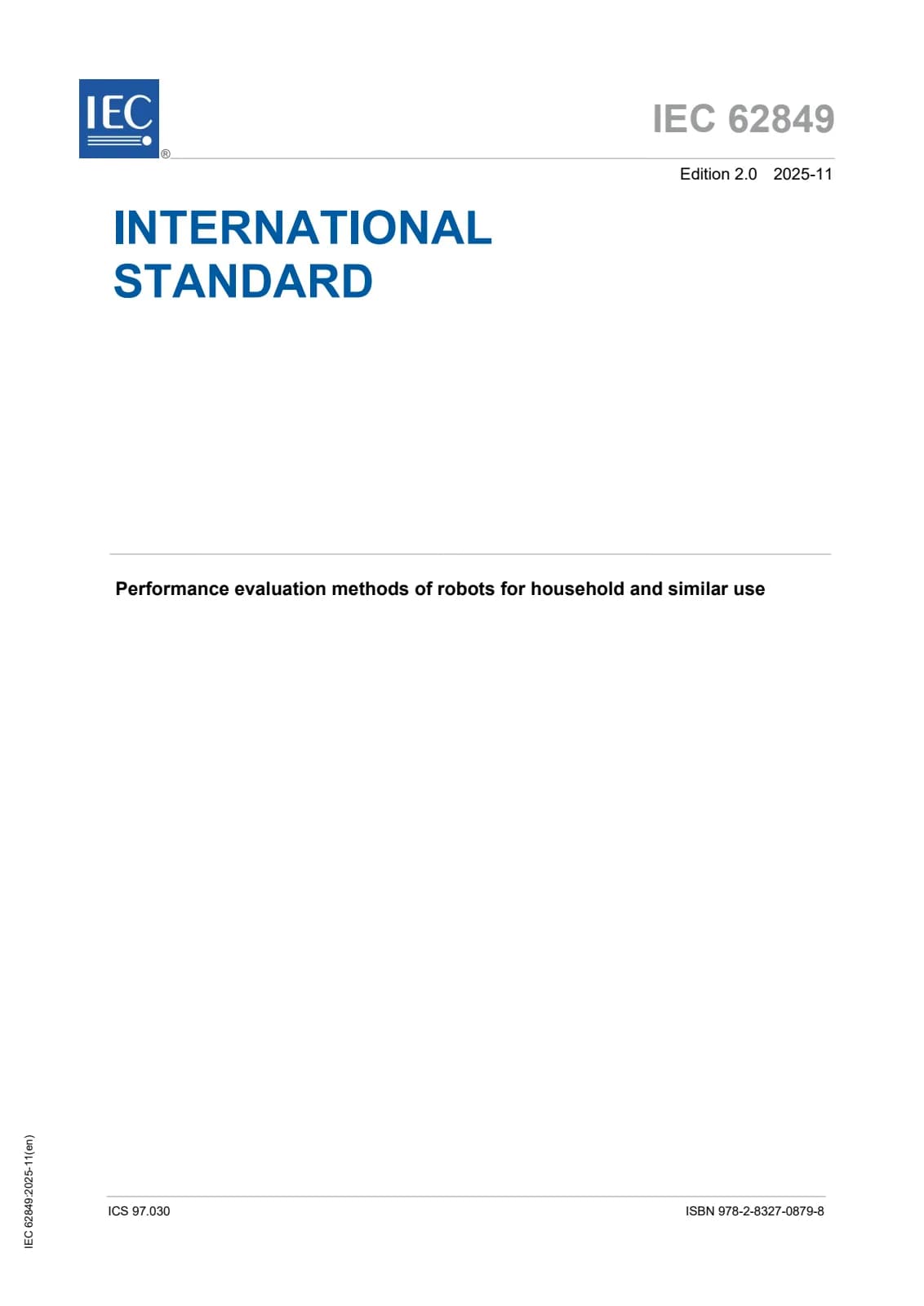 Первая страница стандарта IEC 62849:2025