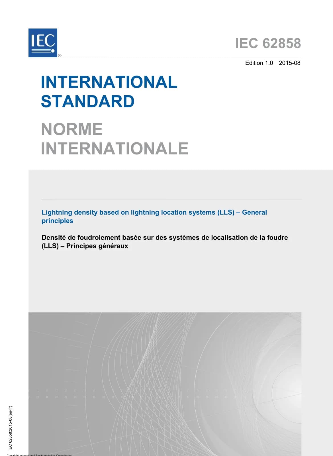 Первая страница стандарта IEC 62858:2015