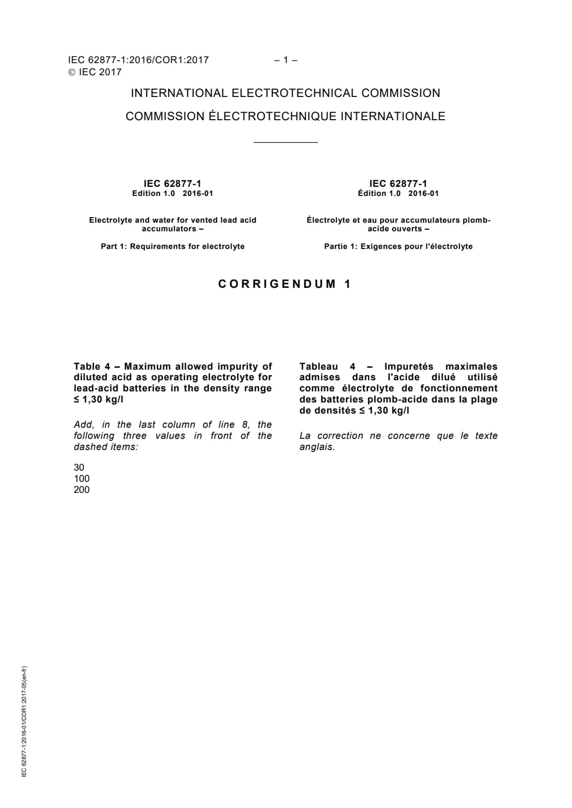 Первая страница стандарта IEC 62877-1:2016