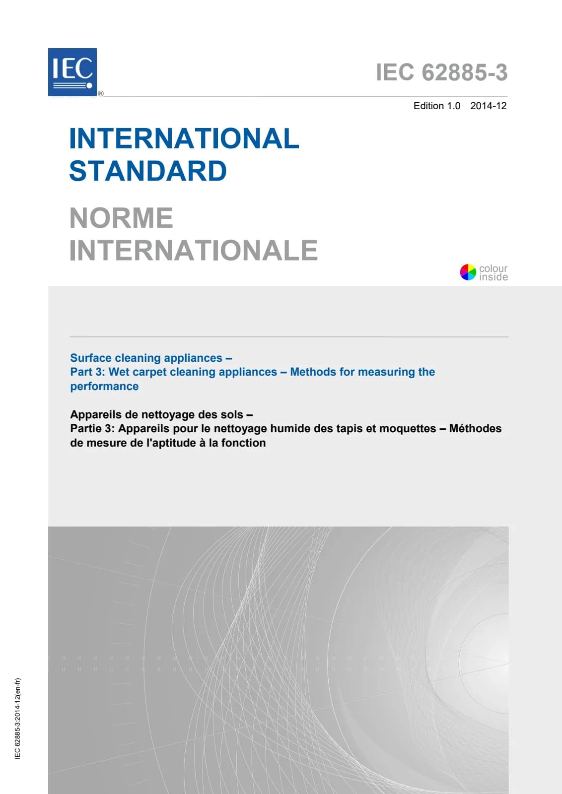 Первая страница стандарта IEC 62885-3:2014