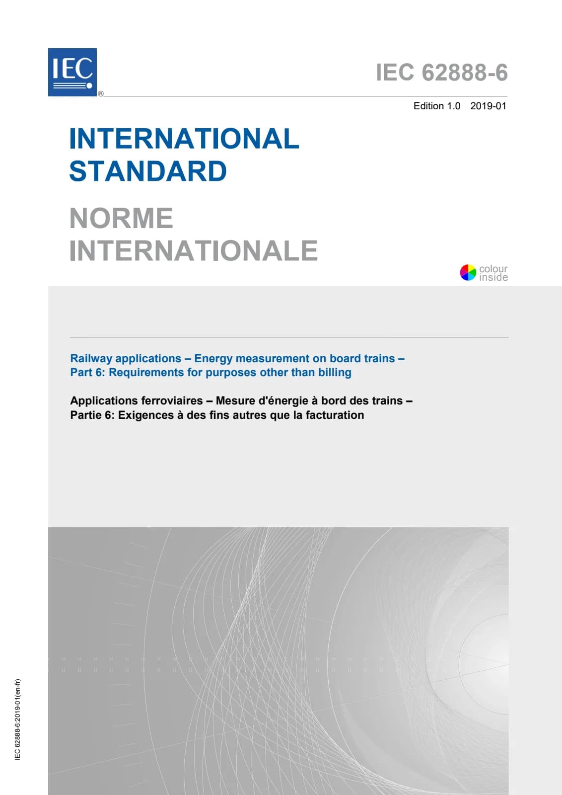 Первая страница стандарта IEC 62888-6:2019