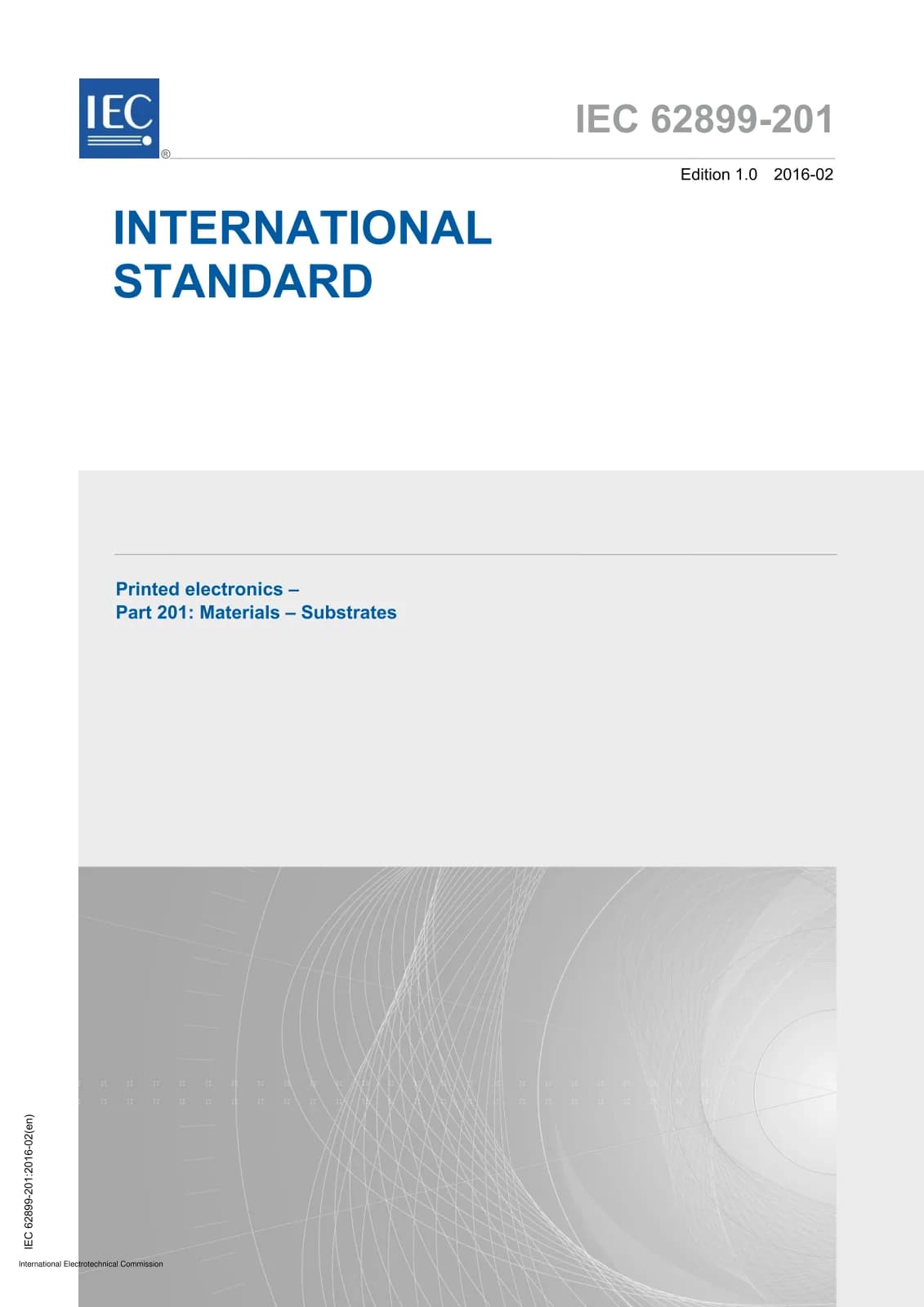 Первая страница стандарта IEC 62899-201:2016