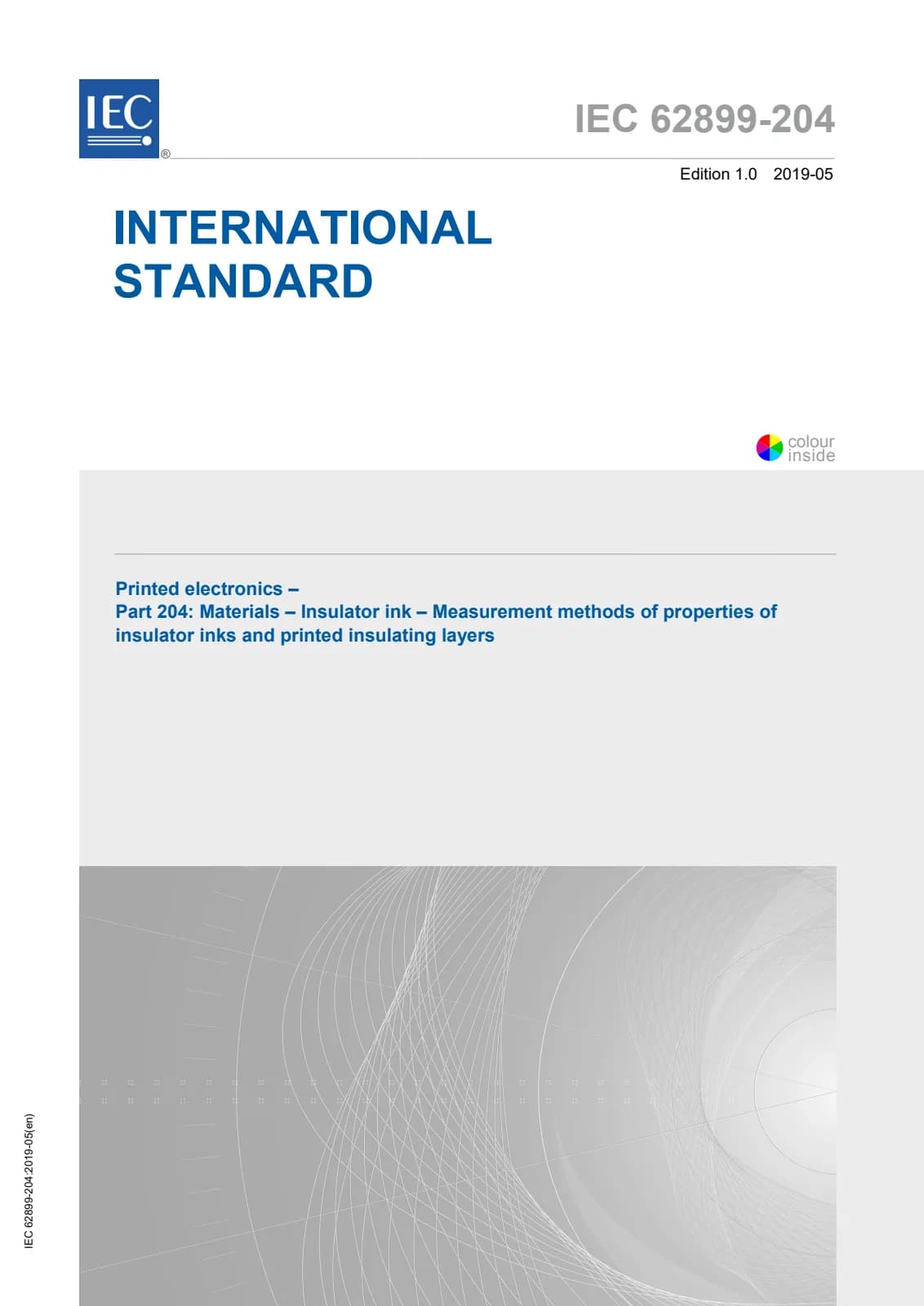 Первая страница стандарта IEC 62899-204:2019