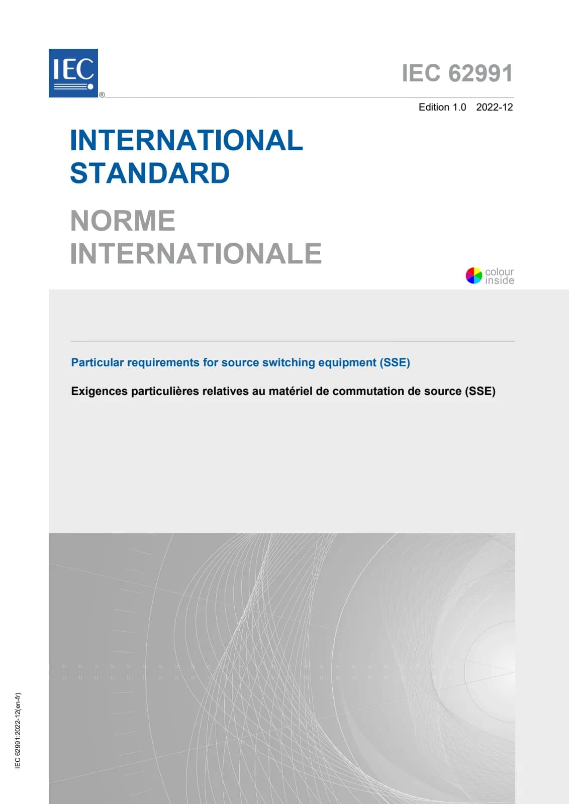 Первая страница стандарта IEC 62991:2022