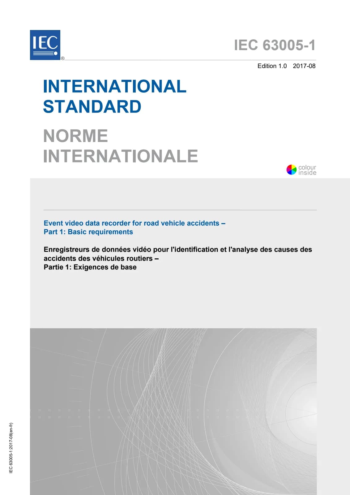 Первая страница стандарта IEC 63005-1:2017