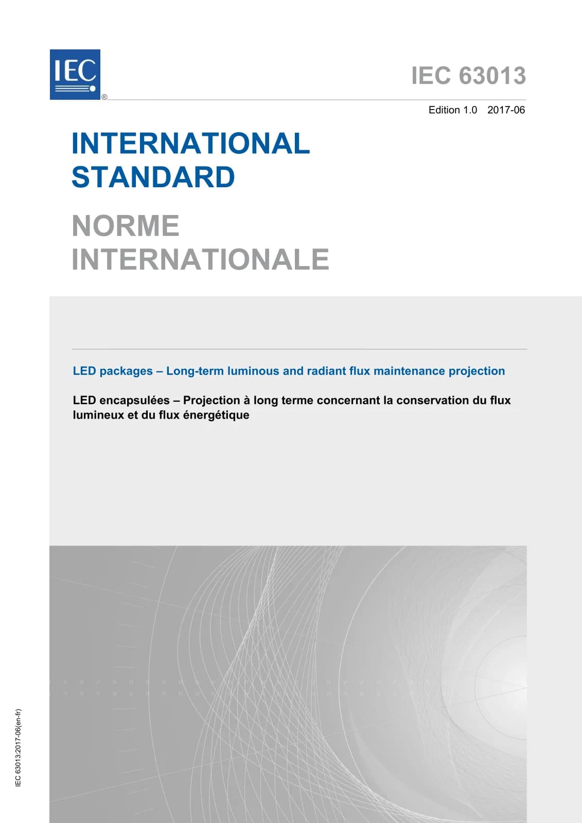 Первая страница стандарта IEC 63013:2017